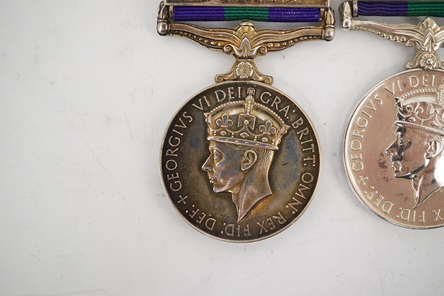 Four George VI General Service Medals